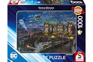 Schmidt Spiele 58427 Puzzle Thomas Kinkade, Warner, DC, Wayne Manor, 1000 pièces