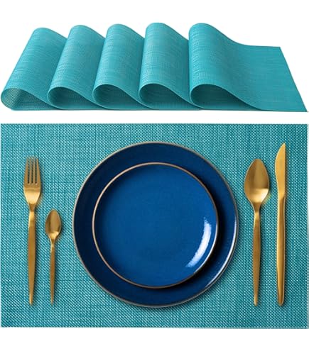 Tovagliette Americane Lavabili - Set 2 Pezzi Doppia Faccia Grigio Rosa - Foto 2