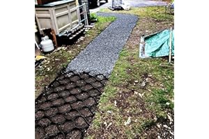 ERRULAN Geocelda Estabilizador De Rejilla De Grava De Jardín, De Pavimentación para Entrada Y Estacionamiento De Vehículos Recreativos(Size:1x1 m/3.3x3.3 ft)
