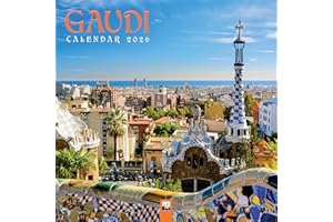 Gaudí Wall Calendar 2026 (Art Calendar): Original Flame Tree Publishing-Kalender [Kalender]