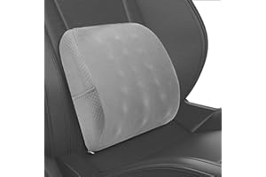 Quirlig Poduszka lędźwiowa, podparcie lędźwiowe samochodu, ergonomiczna poduszka na krzesło biurowe, zmywalna poduszka do domu, samochodu, biura, szara