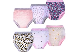 BIG ELEPHANT Toddler Potty Training Pants- 100% Cotton Baby Boys Underpants 6-Pack