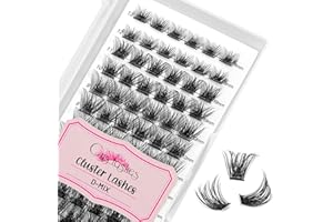 ‎CRISLASHES Crislashes 78 Stücke DIY Einzelne Wimpern, Wimpern Einzeln D Curl Mix 8-16mm 13 Linien Lash Clusters Wiederverwendbar Segmente Individuelle Wimpern Wimpernverlängerung zu Hause(H-D Curl Mix8-16mm)