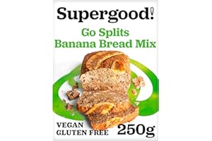 SUPERGOOD! BAKERY SUPERGOOD BAKERY Vegan Banana Bread Mix (1 x 250g) Gluten Free Banana Cake Mix, Dairy Free Cake Mix, Superfood Bakery Vegan Baking Kit, Vegan Cake Mix & Vegan Cupcake Mix For Muffins, Makes 1 Cake