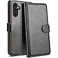 Case Collection for Samsung A05s Phone Case - Leather Folio Flip Kickstand Shockproof Cover with RFID Blocking Card Slots Wallet for Samsung Galaxy A05s Case Black