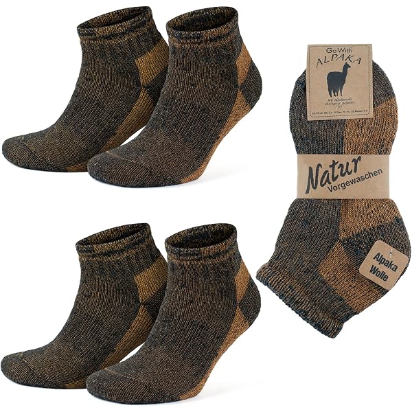 Calzini Termici In Lana Di Alpaca E Agnello – 2 Paia Unisex, Morbidi E Caldi Per Uomo E Donna – Ideali Per Trekking E Inverno (Taglia Unica)