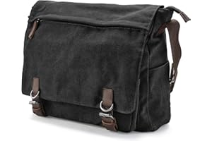 Trendhim Bag Messenger Men's Grey | Canvas Satchel & Laptop Bag made of Durable Materials | Danish Design | Fits a 16 Inch Computer | Ideal for Work and School