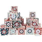 Papierdrachen DIY Adventskalender Aus Kaffeebechern – 24 Stück, Mit Rotem Washi Tape & Aufklebern, Zum Selbstbefüllen