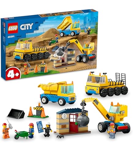 LEGO 60325 City Ciężarówka z Betoniarką, Pojazd Budowlany z