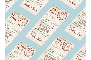 GELZ 30 x Large North Pole Christmas Stickers Gift Present Parcel Sticky Labels Stamp (105mmx52mm)