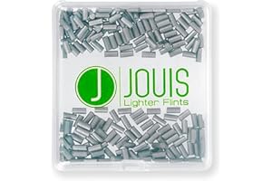 Jouis Lighter Flints - Universal Replacement Lighter Flints Compatible with most Lighters (200x, Silver)