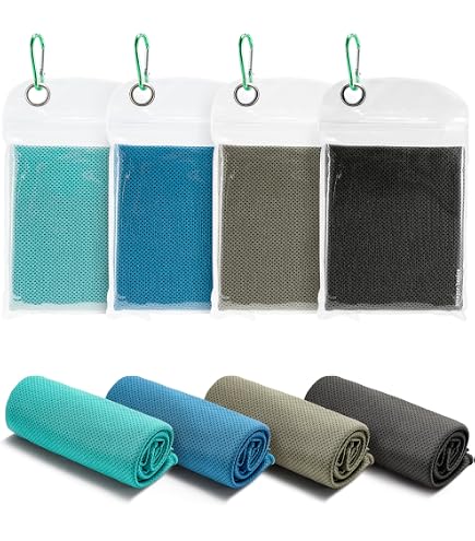Set 6 Asciugamani Rinfrescanti In Microfibra - Sciarpe Fredde Per Palestra, Sport E Estate (90x30 Cm)