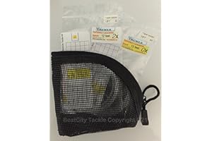 BESTCITY TACKLE Mesh zipped SALMON leader pack with 12ft Leaders Size 0X 15lbs approx. & 2X 11lbs approx.