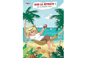 CALENDRIER EVENEMENT Carte cadeau retraite homme - Calendrier de l'après retraite - 25 JOURS - Grand Format - Cadeau collègue