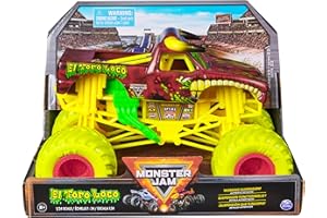 Monster Jam, El Toro Loco Monster Truck, kolekcjonerski pojazd odlewany ciśnieniowo, skala 1:24, zabawki dla dzieci dla chłopców i dziewcząt w wieku od 3 lat
