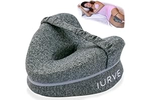 IURVE® Beinkissen zum Schlafen, Lendenkissen, Nackenstützkissen, Memoryschaum, mit waschbarem Bezug, ideal für Schwangerschaft und Stillzeit, lindert Rückenschmerzen und Ischias