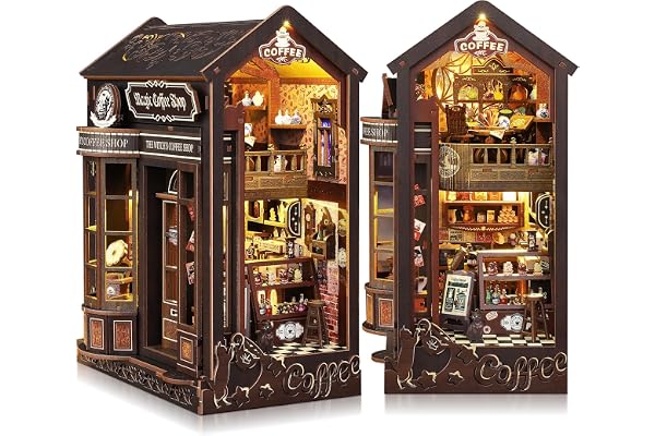 Book Nook Kit pour Adultes: LUMYCE DIY Maison de Poupee Booknook Puzzle 3D en Bois - Maquette Maison Miniature a Construire Décoration avec lumière LED pour Adolescents et Adultes