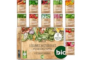 valeaf kit de graines de légumes - assortiment de semences prêt à pousser - 14 délicieuses variétés de légumes traditionelles - graines pour le jardin et potager