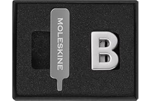 Moleskine Pin per Taccuino o Agenda Lettera B, Spilla Lettere, Personalizza la Chiusura con Elastico, Idee Regalo Personalizzato, Colore Argento
