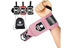super NADIAK®Polsiere Palestra Fasce Polso Professionali Polsini Palestra resistenti performanti WristWraps Sollevamento Pesi Bodybuilding Powerlifting Weightlifting Gym Fitness Crossfit Calisthenics