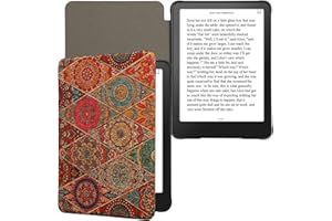 kwmobile Etui kompatybilne z Amazon Kindle Paperwhite (12. Gen 2024) / Kindle Colorsoft - Cork e-Book Case - Mandala Ornament Case