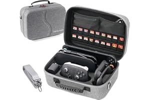 STARTRC GAMES All-in-One Carry Case for Nintendo Switch 2 (2025), Large Storage Travel Case for Switch 2 Console, Pro Controller, Switch 2 Dock, 18 Game Cards, Compact Hard Portable Bag, Grey