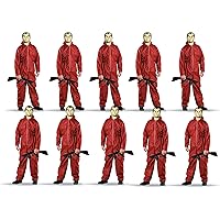 TK Gruppe Timo Klingler 10x Kostüm Gruppenkostüm Set wie Haus des Geldes - mit Dali Salvador Maske, aufblasbares Gewehr…