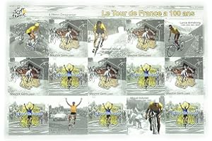 TIMBRE FRANCE Bloc N’59 Neuf et Authentique de 10 Timbres de France de Collection de 2003 avec 5 ex du N’ 3582 et 5 du 3583. Cyclisme : centenaire