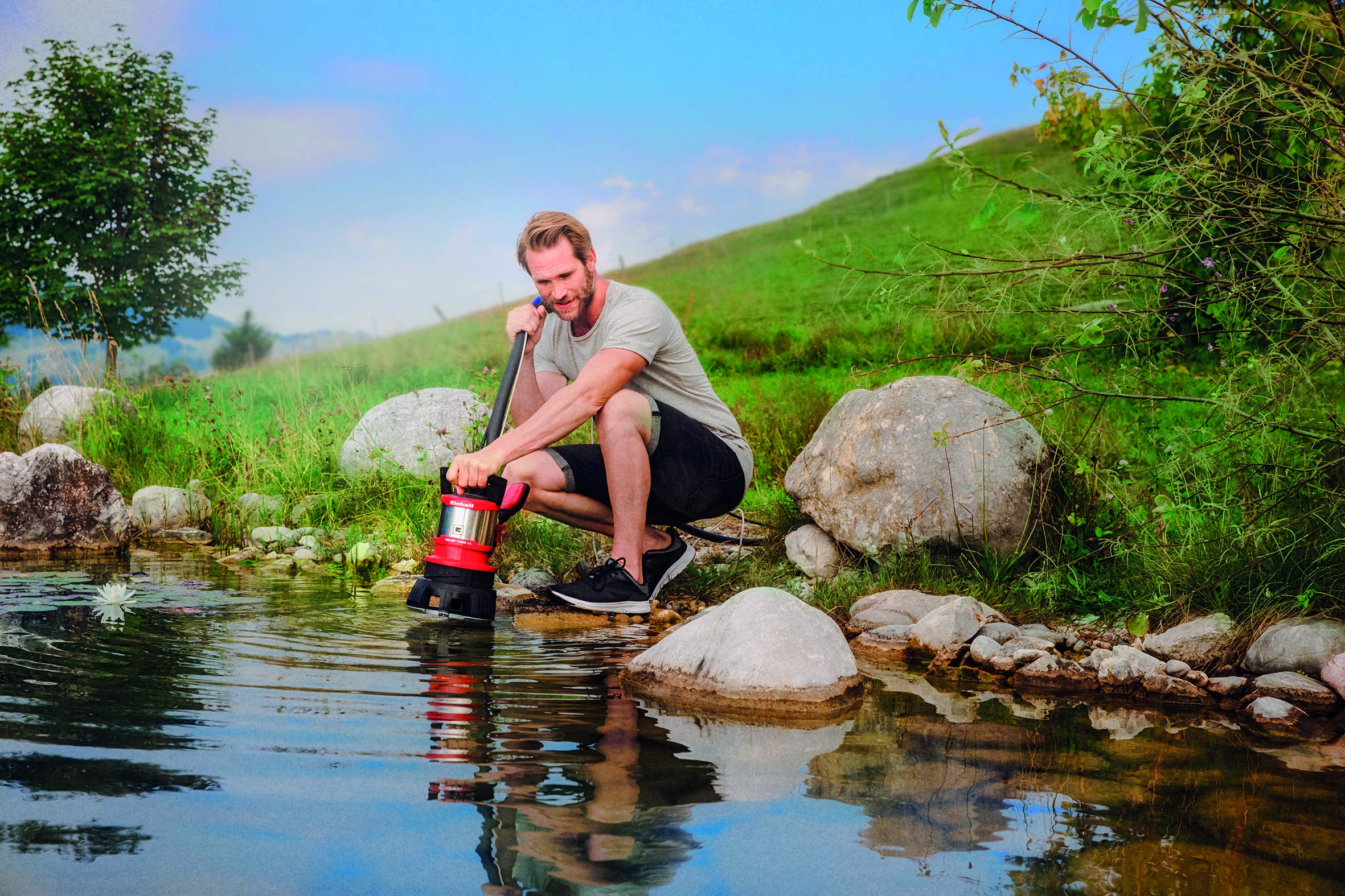 Einhell Schmutzwasserpumpe GE-DP 7330 LL ECO (730 W, Ø 30 mm Fremdkörper, 16.5 L/h Förderleistung, Absaugniveau-Regelung, Schwimmerschalter, Tragegriff) – Bild 9