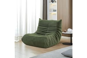 BHFFTHK Sitzsack Sofa Bodensofa, Bodensofa mit Rückenlehne, Lazy Sofa,Indoor-lesesessel Bequem Sitzkissen,Bodensessel Bean Bag Chair, Schwammgefülltes Einzelsofa Wohnzimmersofa, Grün (Grün)