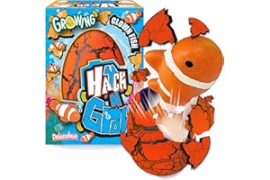 Hatch n Grow - Pesce Pagliaccio di Deluxebase. Uovo da covare e schiudere largo 10cm con pesce giocattolo. Ponilo in acqua per ottenere un magico gioco trasformabile ottimo per ragazzi e ragazze