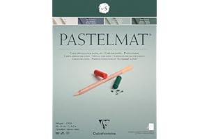Clairefontaine 96113C Blocco collato Pastelmat n°5 - 12 Fogli di carta Speciale per Pastelli secchi - 18x24 cm 360g - 4 Colori Assortiti - Divisori in carta Cristal
