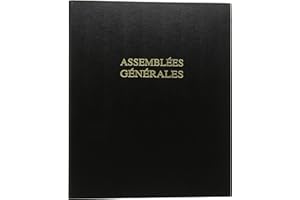 Le Dauphin - Réf. 931D Classeur juridique noir 4 anneaux ASSEMBLEE GENERALE - dos 37 mm - 4 anneaux - couverture plastique, intérieur papier livré avec recharge 100 feuillets numérotés - Format A4