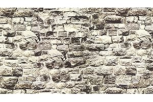 NOCH® Mauerplatte „Granit“, mit fotorealistischen Mauermotiven, 64 x 15 cm für Spurweiten H0 und TT perfekt auch für Architekturmodellbau