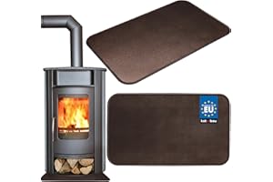 KOTARBAU Placa de suelo de 60 x 80 cm de acero con recubrimiento en polvo de cobre antiguo, placa para chimenea, protección contra chispas