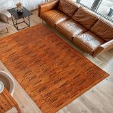 Aden Kaymaz Taban Halı, Aden Sierra 3, Makinada Yıkanabilir Ş&ouml;nil Dokuma Halı (Kiremit - 200 x 290cm)