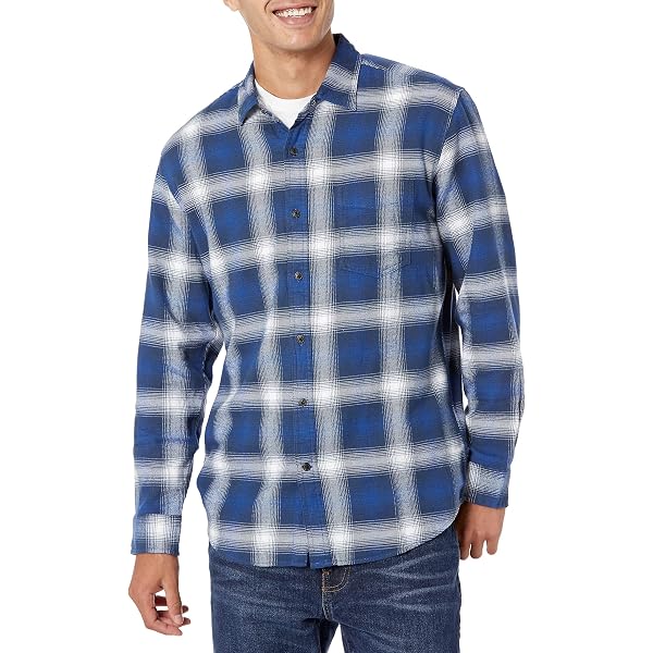 Mr.Stream Camicia Western A Quadri In Flanella Uomo - Maniche Lunghe, Bottoni A Pressione, Tasca, Gialla - Taglia M USA
