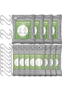 Sacchetti Di Carbone Di Bambù Per Purificare L'Aria - Assorbono Odori E Umidità, Confezione 12 Pezzi - Foto 11