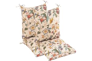 Makimoo Set mit 2 Outdoor Gartenstuhlauflagen, Gartenstuhl Kissen, 110 x 52,5 x 11,5 cm, Sitzkissen Stuhlauflage, Gartenstuhlkissen, Garten Sitzpolster Set für Rattanstühle, Terrasse