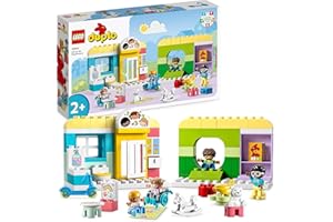 LEGO DUPLO Town Dzień z życia w żłobku, zabawka edukacyjna dla malucha do nauki kolorów i cyferek, zestaw klocków dla 2-latka, zabawa w udawanie, prezent dla dziecka, dla chłopca i dziewczynki, 10992