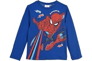 MARVEL Spiderman Bambino Maglietta a Maniche Lunga