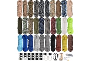 WEREWOLVES 550 Paracord Type III - Survival Paracord Bracelet Rope Kits - Tent Rope Parachute Cord Combo Crafting Kits, Many Colors of Outdoor Survival Rope - Great Gift