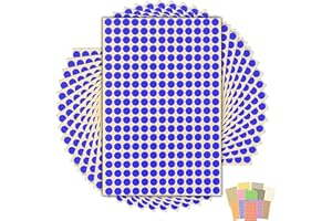 BEST PRICE TRADING 3,900 x Blue Sticky Dots - 8mm - Round Colour Coding Dot Stickers - 15 Sheets