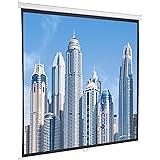 Amazon Basics – Projektor-Leinwand, 113 Zoll (287 cm), manuell ausziehbares Rollo, 4K/8K Ultra HDR 3D Ready (1:1)
