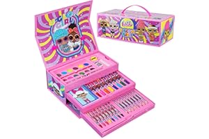 ‎L.O.L. SURPRISE! L.O.L. Surprise! Malkoffer, Malset für Kinder, LOL Spiel Bastelset Mädchen Bastelkoffer mit Buntstifte Set Farben Painting Set Farbstifte Kinder LOL Puppen Geschenke für Mädchen