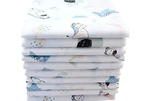 M.M.C. Paños de muselina con motivos de animales, paquete de 10 unidades, paños para vómitos para bebé, pañales de tela 70 x 80 cm, con certificado Öko-Tex (10 caballos)
