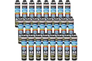 Isolbau B2 Dämmstoffkleber - 24 x 750 ml Perimeterkleber für EPS- & XPS-Platten - 1K PU-Klebeschaum für Fixieren und Isolieren