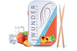 PERFEKTO24 Wunder wykałaczka – wykałaczka o smaku – dobra alternatywa dla gumy do żucia – pomaga zapobiegać obgryzaniu paznokci – świeży oddech z aromatycznymi wykałaczkami – bez cukru, wegańska