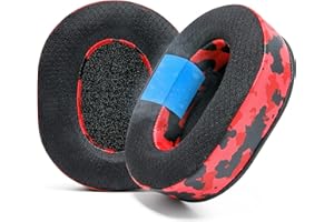 WC Freeze Blackshark — chłodzące żelowe nauszniki na lata 2020-2022 Razer Blackshark V2 i V2 Pro (nie pasuje do modelu 2023) firmy Wicked Cushions — zwiększ komfort i grubość | Red Camo