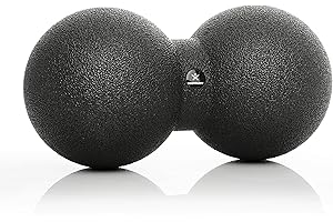 ‎BODYMATE BODYMATE Großer Faszien-DUO-Ball Schwarz, Selbstmassage-Ball für Faszientraining, Durchmesser 12cm Länge 24cm